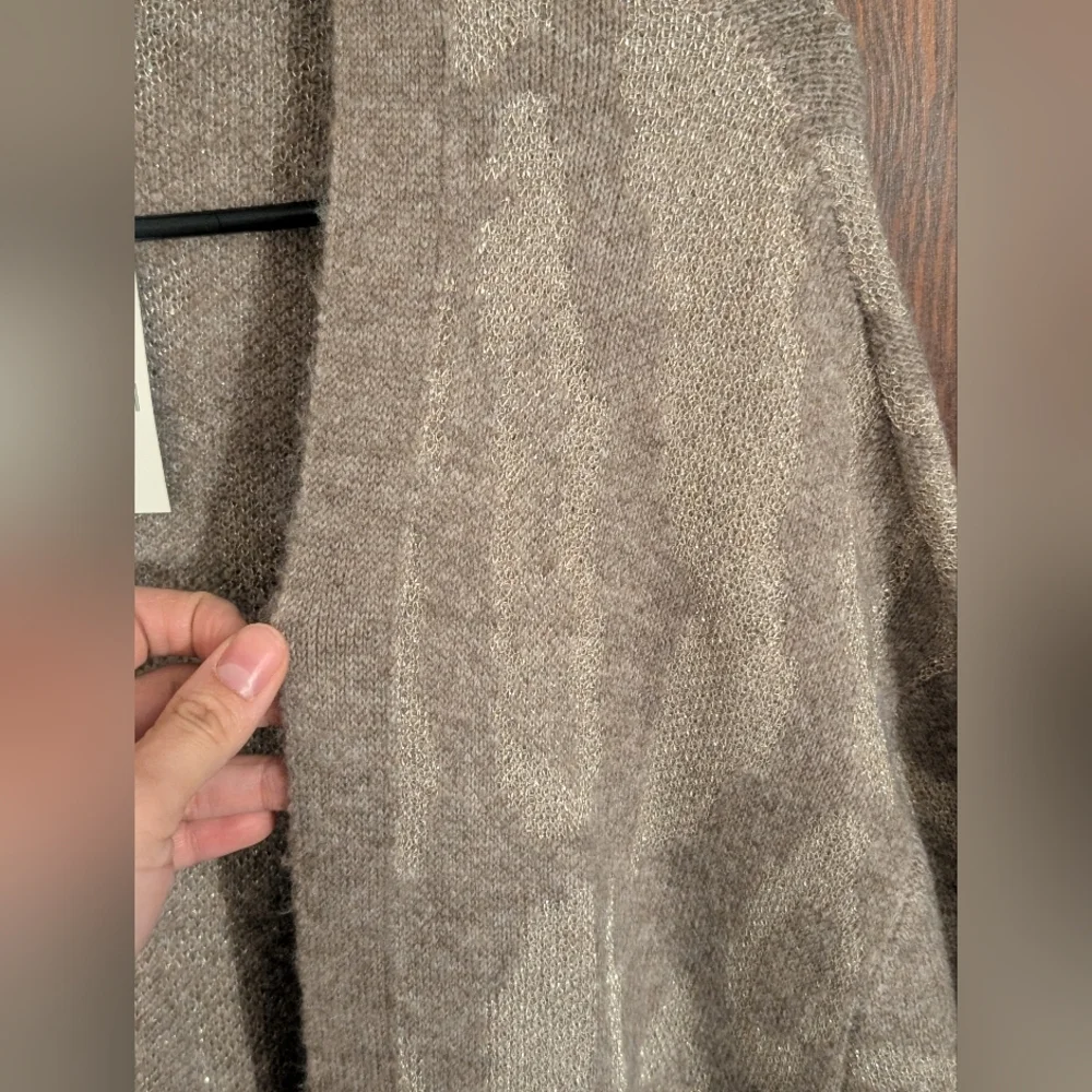 New With Tags Express Animal Print Brown Long Length Pockets Cardigan Size Med